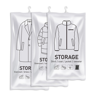 羽绒服棉服抽真空压缩袋大衣专用防尘衣物神器悬挂式衣服收纳袋子