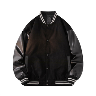 班尼路SK美式棒球夹克男春夏季新款麂皮绒潮牌时尚百搭外套上衣YS
