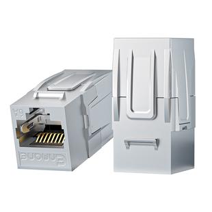 英曼网线对接头延长器水晶头母超六类万兆网络模块六RJ45母转接头