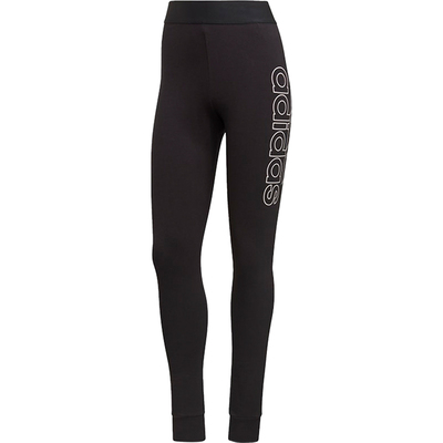 Adidas/阿迪达斯正品2025女士针织字母印花高腰运动紧身裤FR5122