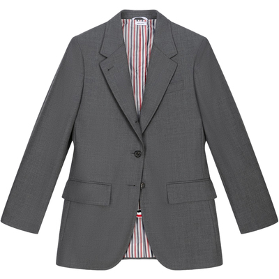 [3期免息]THOM BROWNE 女士宽翻领羊毛西服外套