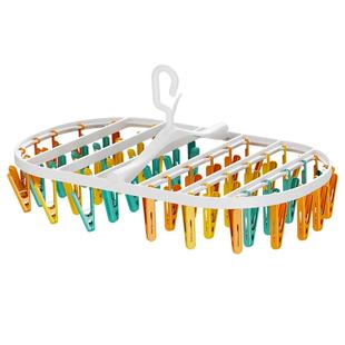 袜子晾晒架子带多夹子晾衣夹婴儿折叠晒袜子神器晾衣架内衣内裤夹