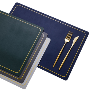 北欧皮革餐垫隔热垫子餐桌防烫桌垫家用防水防油轻奢餐盘垫西餐垫