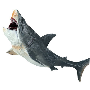仿真史前巨兽巨齿鲨大号锯齿海洋动物大白鲨鱼儿童玩具手办模型