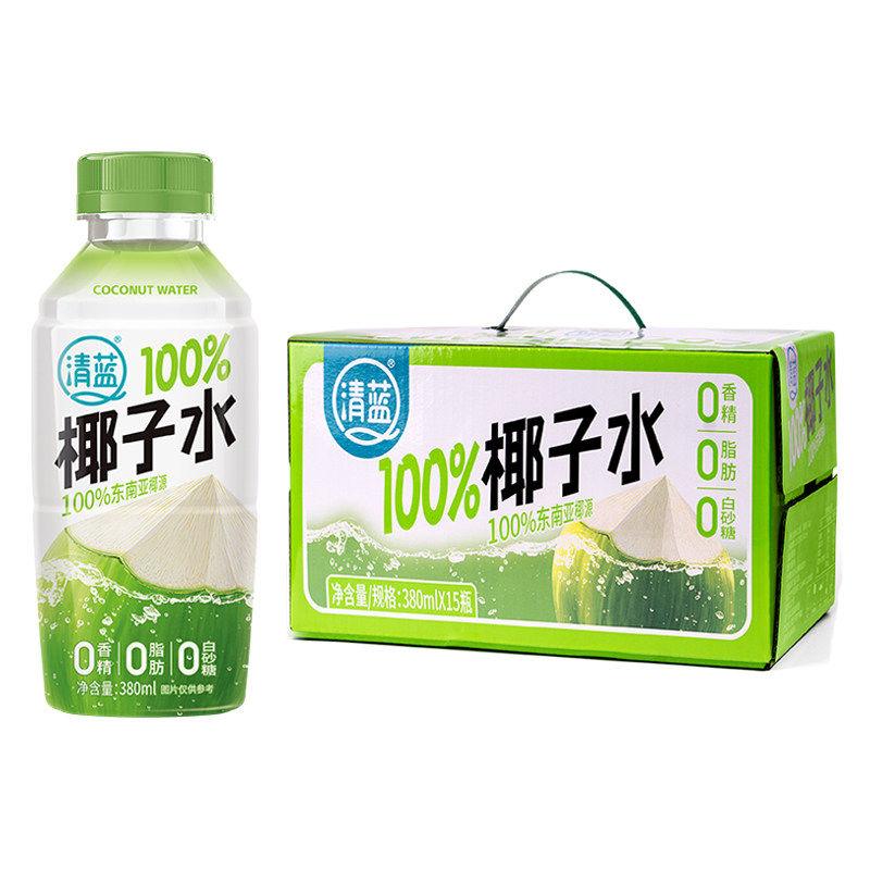 清蓝100%椰子水380ml*15瓶