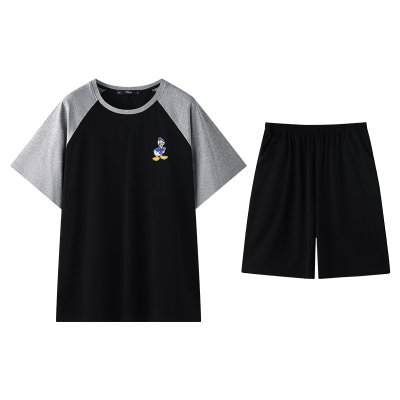 迪士尼夏季短袖纯棉情侣大码睡衣