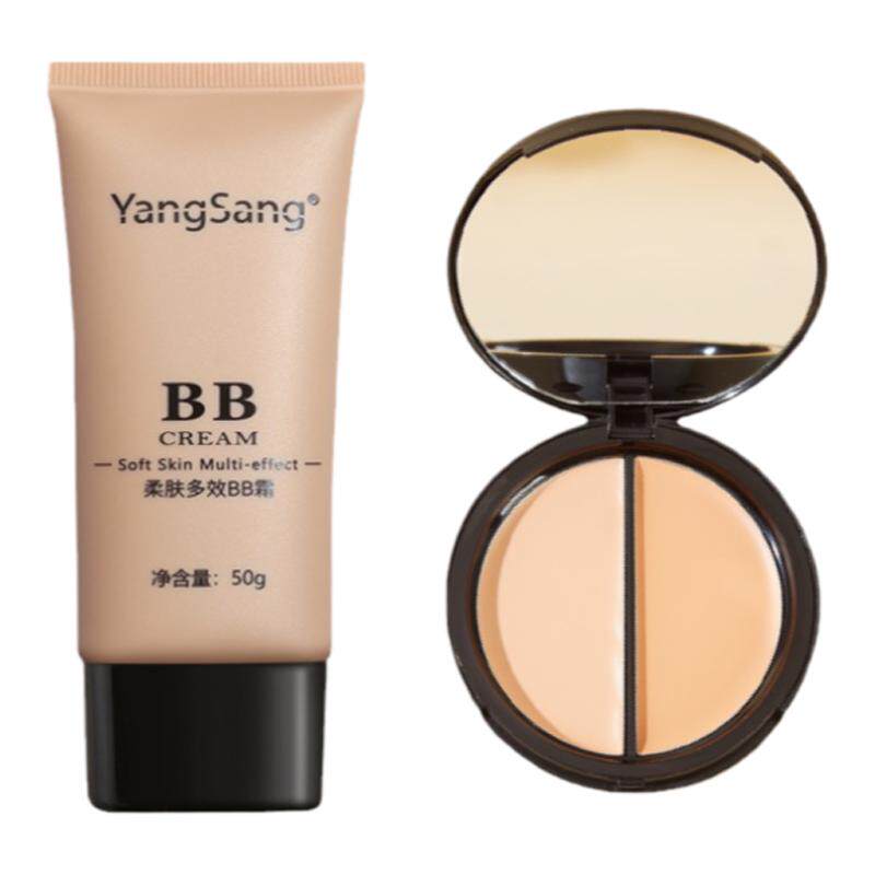 YangSang遮瑕裸妆套装BB霜双色遮瑕膏遮盖疤痕雀斑痘印纹身黑眼圈