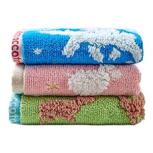 uchino内野毛巾全棉贝贝の梦无捻纱儿童手帕宝宝洗脸毛巾