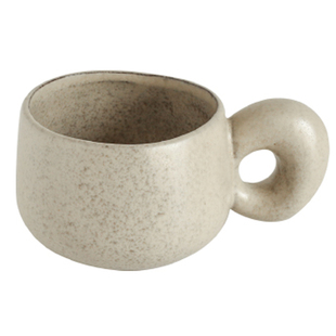 暗藏温柔的石头。设计款侘寂风手作陶瓷咖啡杯拉花奶油风马克杯