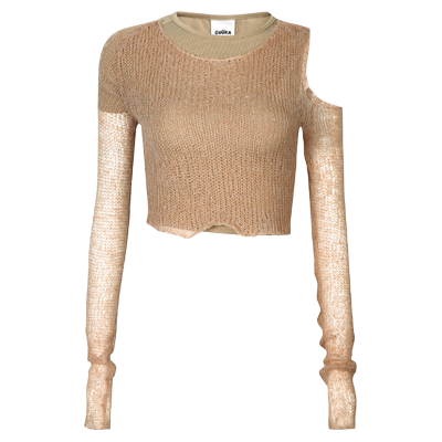 GUUKAHERO废土风两件套露肩上衣