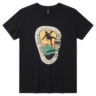 攀岩运动印花 男T恤Climbing sports print short sleeve T-shirt