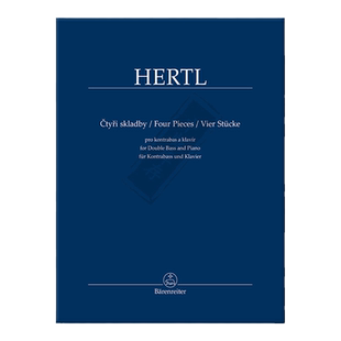 弗兰西斯科 4首作品 低音提琴和钢琴 德国骑熊士原版进口乐谱书 Frantisek Four Pieces for Double Bass and Piano BA11556