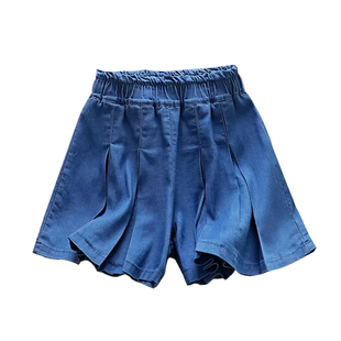 儿童天丝牛仔短裤裙夏季薄款女童百褶裙裤韩版洋气百搭女宝宝裙裤