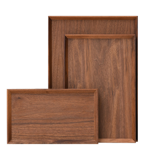 胡桃木茶托盘长方形木盘茶盘茶具高档家用茶杯托盘收纳平盘早餐盘