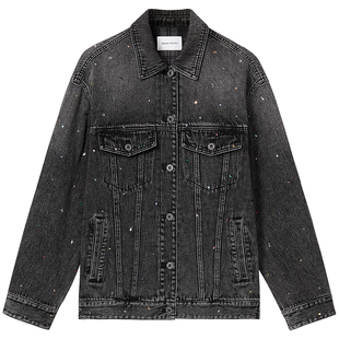 【闪耀派对】Miss Sixty2025冬季新款抓毛牛仔外套女重工多彩烫钻