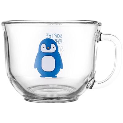 可爱卡通动物印花玻璃杯