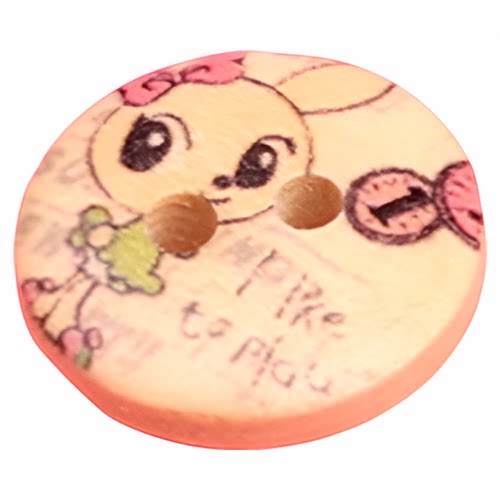 卡通纽扣圆形扣子百搭宝宝婴儿衣服毛衣开衫外套可爱木头扣装饰扣