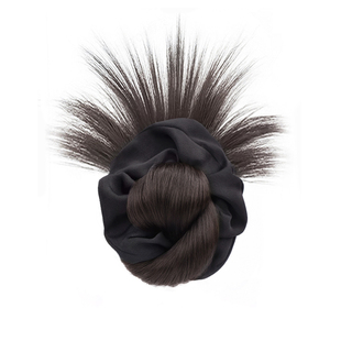 低丸子头假发抓夹女松弛感鸡毛花苞头盘发发包蓬松后脑勺假发发圈