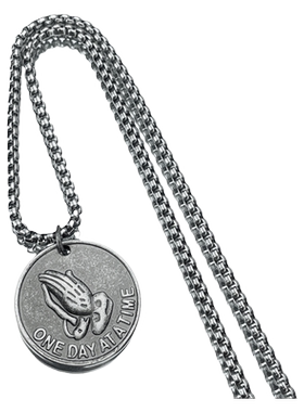 男女嘻哈复古励志祈祷之手项链