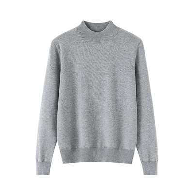 大码纯棉半高领保暖毛衣女秋冬