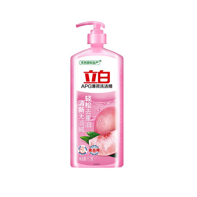 立白APG薄荷洗洁精1kg瓶家用实惠不伤手厨房去污去重油洗碗洗涤剂