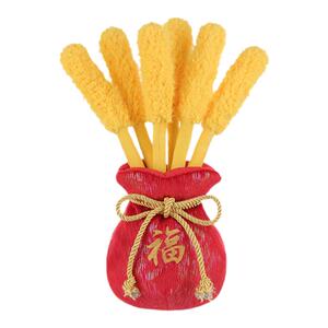 Apricot lamb红色黄金大麦盆栽玩偶睡觉抱公仔花瓶毛绒玩具礼物