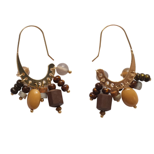 知更鸟｜枯木焚香原创新中式诧疾风禅意复古琉璃珠藏元素耳环耳饰