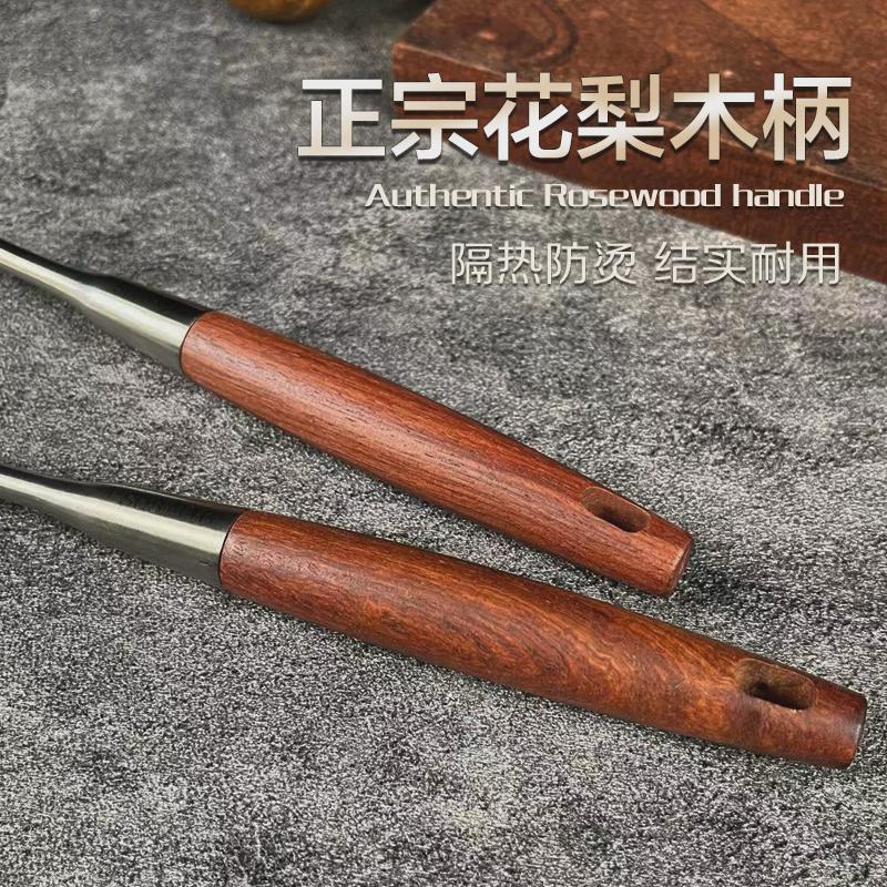 316不锈钢小锅铲迷你煎铲厨房家用宿舍户外短炒菜铁铲子汤勺木柄