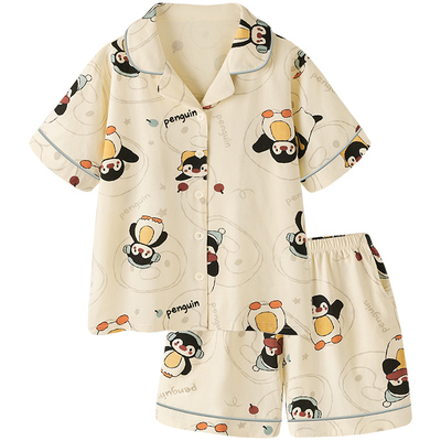 可爱睡衣女夏季纯棉短袖家居服