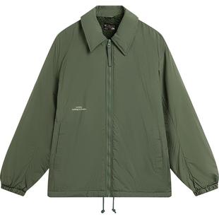 李宁夹克男冬季加厚仿羊羔绒开衫长袖保暖情侣复古翻领运动外套