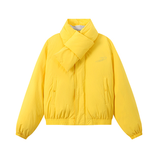 【余景天同款】江南先生NewJNXS保暖防风可拆卸围巾撞色棉服外套