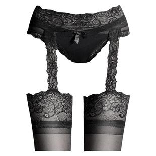 RESISTU 满分腿精 性感连裤袜女蕾丝吊带袜内衣波点黑丝内裤丝袜