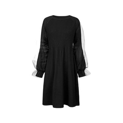 s.deer针织长袖连衣裙