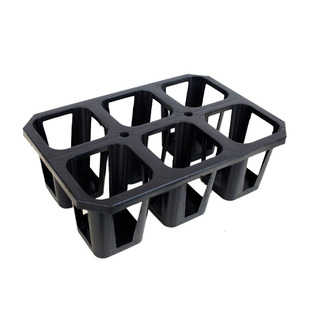 【单拍】特厚方形万象盆磨砂塑料多肉绿植高腰黑白透气酢浆草花盆