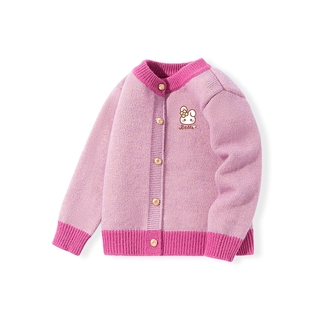 史努比女童针织开衫儿童秋装2025新款秋季上衣女孩春秋款毛衣外套