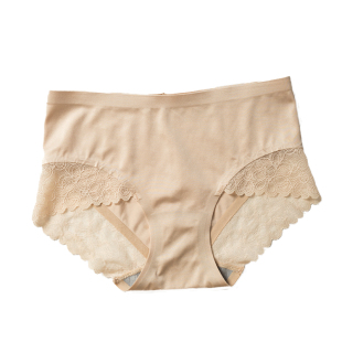 趣安芬性感法式高级蕾丝四角裤舒适无痕透气抗菌平角短裤内裤女