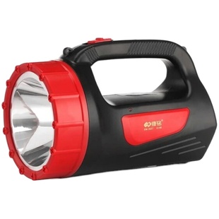 康铭LED强光探照灯远射500米户外可充电大手电筒手提灯家用超亮军