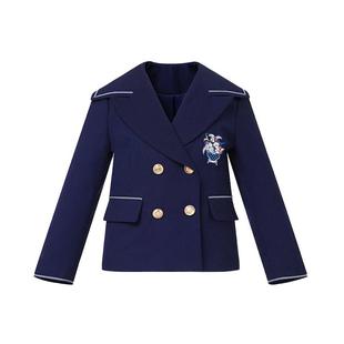 十三余童装[白玉青花系-外套国风汉服女童春秋马甲外套卫衣套装