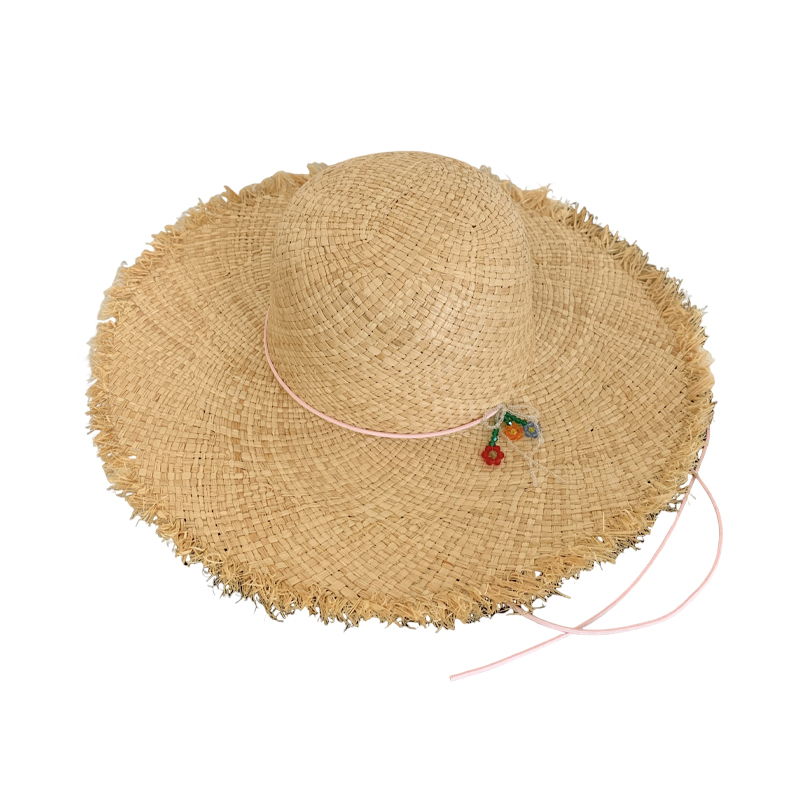 法式大帽檐编织拉菲草帽女夏季海边沙滩度假风帽子遮阳防晒太阳帽