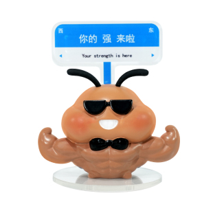 小强盲盒潮玩桌面蟑螂摆件工位布置上班情绪稳定神器办公室装饰品