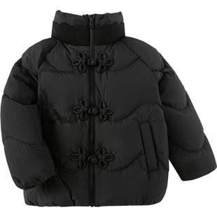 巴拉巴拉女童羽绒服宝宝国风外套冬装新款童装儿童加厚立领短款潮