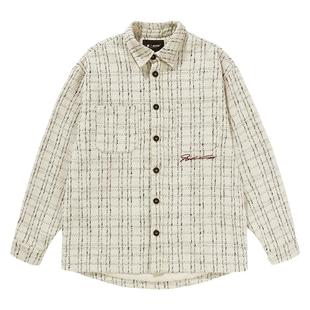 BJHG不计后果格子衬衫休闲夹克男款冬潮美式复古宽松小香风外套女