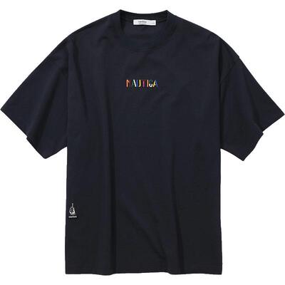 nauticawhitesail刺绣短袖T恤