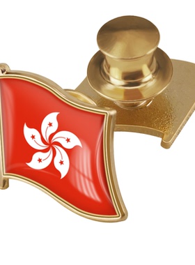 珐琅工艺香港特别行政区旗旗帜胸章世界各国旗帜商务徽章襟章配饰