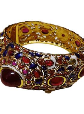 承李李原创设计风镶嵌红宝石手镯