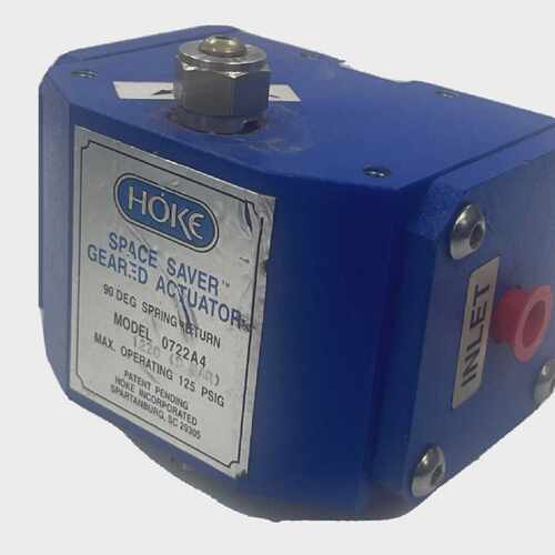 HOKE Model 0722A4 Space Saver Geared Actuator 90 Spring Retu