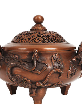 紫铜螭龙香薰炉家居香炉线香炉