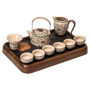 珐琅彩汝窑茶具套装家用高档陶瓷泡茶壶功夫茶杯整套中式2025新款