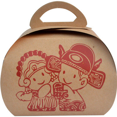 意境菜牛皮纸盒子婚宴喜宴摆盘盒