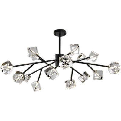 设计师灯具客厅吊灯轻奢北欧简约现代中古风水晶餐厅卧室分子主灯